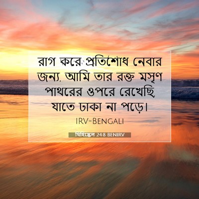 Picture 07 - যিহিষ্কেল 24:8 BENIRV - রাগ করে প্রতিশোধ - Bible Verse Picture
