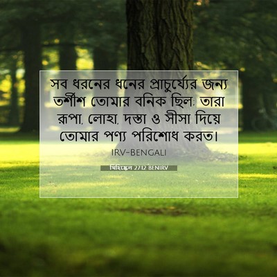 Picture 07 - যিহিষ্কেল 27:12 BENIRV - সব ধরনের ধনের - Bible Verse Picture