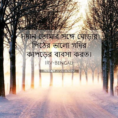 Picture 07 - যিহিষ্কেল 27:20 BENIRV - দদান তোমার সঙ্গে - Bible Verse Picture