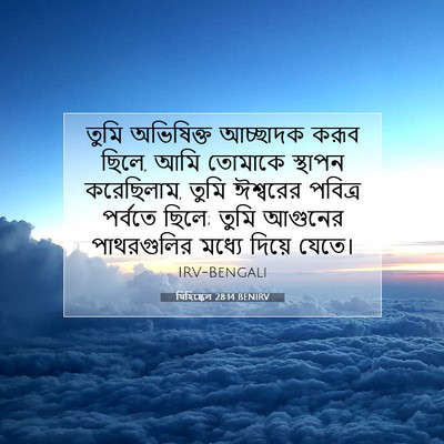 Picture 07 - যিহিষ্কেল 28:14 BENIRV - তুমি অভিষিক্ত - Bible Verse Picture