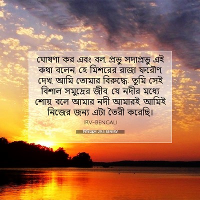 Picture 07 - যিহিষ্কেল 29:3 BENIRV - ঘোষণা কর এবং বল, - Bible Verse Picture
