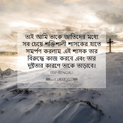 Picture 07 - যিহিষ্কেল 31:11 BENIRV - তাই আমি তাকে - Bible Verse Picture