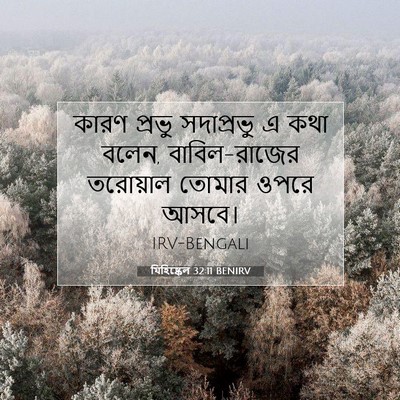 Picture 07 - যিহিষ্কেল 32:11 BENIRV - কারণ প্রভু - Bible Verse Picture