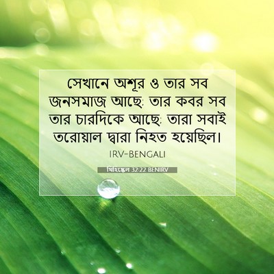 Picture 07 - যিহিষ্কেল 32:22 BENIRV - সেখানে অশূর ও তার - Bible Verse Picture