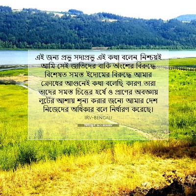 Picture 07 - যিহিষ্কেল 36:5 BENIRV - এই জন্য প্রভু - Bible Verse Picture