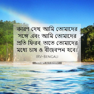 Picture 07 - যিহিষ্কেল 36:9 BENIRV - কারণ দেখ, আমি - Bible Verse Picture