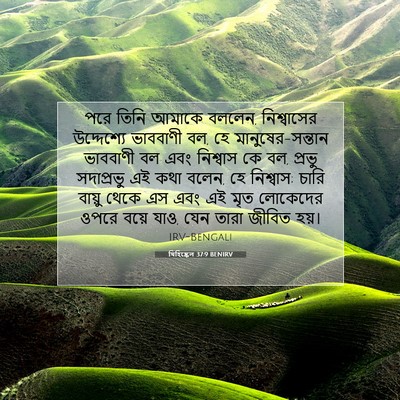 Picture 07 - যিহিষ্কেল 37:9 BENIRV - পরে তিনি আমাকে - Bible Verse Picture