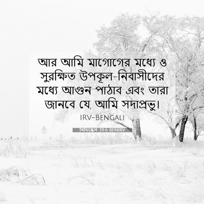 Picture 07 - যিহিষ্কেল 39:6 BENIRV - আর আমি মাগোগের - Bible Verse Picture