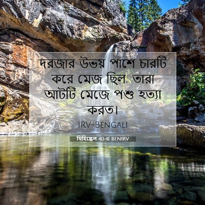 Picture 07 - যিহিষ্কেল 40:41 BENIRV - দরজার উভয় পাশে - Bible Verse Picture