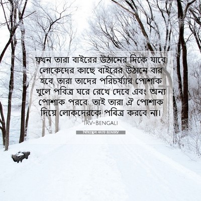 Picture 07 - যিহিষ্কেল 44:19 BENIRV - যখন তারা বাইরের - Bible Verse Picture