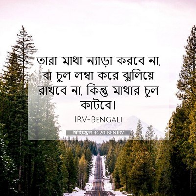 Picture 07 - যিহিষ্কেল 44:20 BENIRV - তারা মাথা ন্যাড়া - Bible Verse Picture