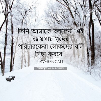 Picture 07 - যিহিষ্কেল 46:24 BENIRV - তিনি আমাকে বললেন, - Bible Verse Picture