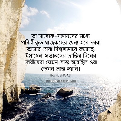 Picture 07 - যিহিষ্কেল 48:11 BENIRV - তা - Bible Verse Picture