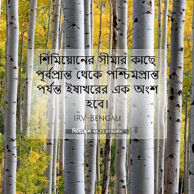 Picture 07 - যিহিষ্কেল 48:25 BENIRV - শিমিয়োনের সীমার - Bible Verse Picture