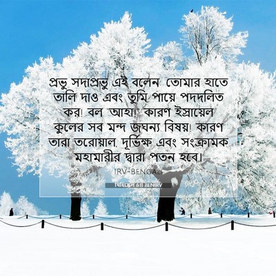 Picture 07 - যিহিষ্কেল 6:11 BENIRV - প্রভু সদাপ্রভু এই - Bible Verse Picture