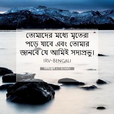 Picture 07 - যিহিষ্কেল 6:7 BENIRV - তোমাদের মধ্যে - Bible Verse Picture