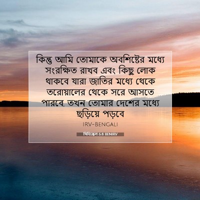 Picture 07 - যিহিষ্কেল 6:8 BENIRV - কিন্তু আমি তোমাকে - Bible Verse Picture