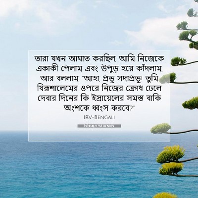 Picture 07 - যিহিষ্কেল 9:8 BENIRV - তারা যখন আঘাত - Bible Verse Picture