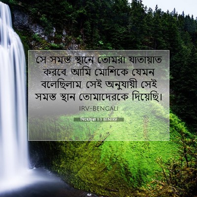 Picture 07 - যিহোচূৱা 1:3 BENIRV - সে সমস্ত স্থানে - Bible Verse Picture