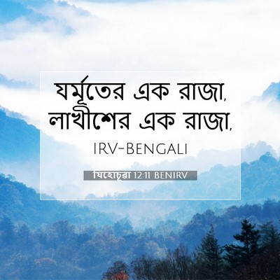 Picture 07 - যিহোচূৱা 12:11 BENIRV - যর্মূতের এক রাজা, - Bible Verse Picture
