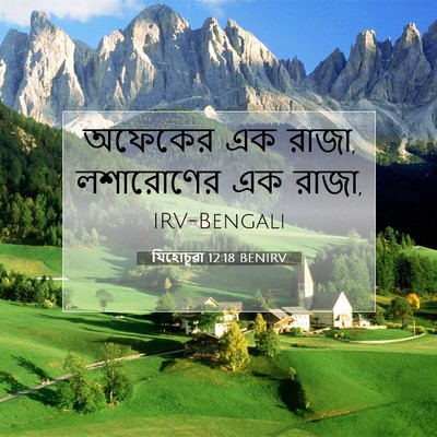 Picture 07 - যিহোচূৱা 12:18 BENIRV - অফেকের এক রাজা, - Bible Verse Picture