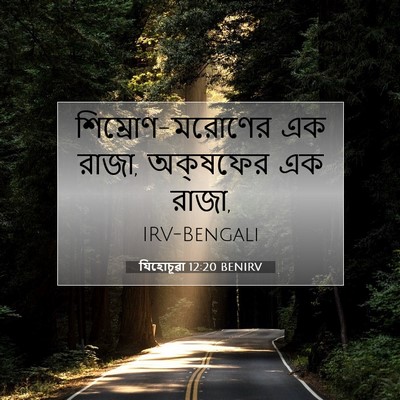 Picture 07 - যিহোচূৱা 12:20 BENIRV - শিম্রোণ-মরোণের এক - Bible Verse Picture