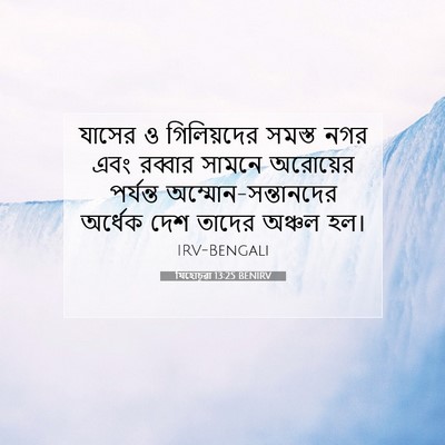 Picture 07 - যিহোচূৱা 13:25 BENIRV - যাসের ও গিলিয়দের - Bible Verse Picture