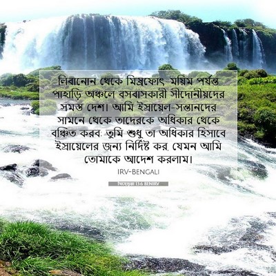 Picture 07 - যিহোচূৱা 13:6 BENIRV - লিবানোন থেকে - Bible Verse Picture