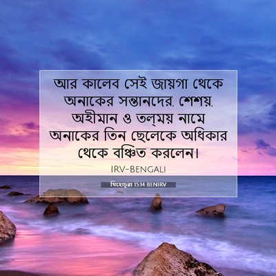 Picture 07 - যিহোচূৱা 15:14 BENIRV - আর কালেব সেই - Bible Verse Picture
