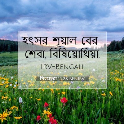 Picture 07 - যিহোচূৱা 15:28 BENIRV - হৎসর-শূয়াল, - Bible Verse Picture