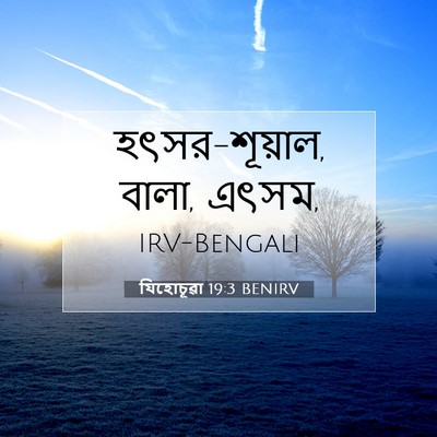 Picture 07 - যিহোচূৱা 19:3 BENIRV - হৎসর-শূয়াল, বালা, - Bible Verse Picture
