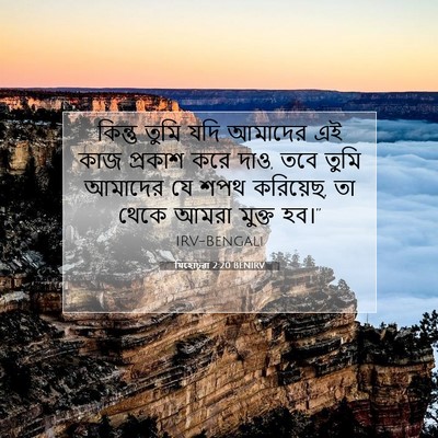 Picture 07 - যিহোচূৱা 2:20 BENIRV - কিন্তু তুমি যদি - Bible Verse Picture