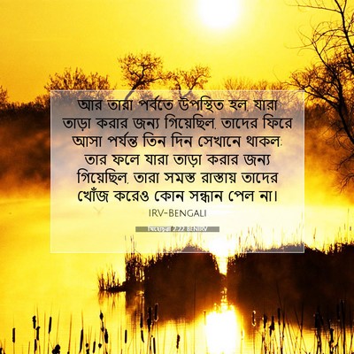 Picture 07 - যিহোচূৱা 2:22 BENIRV - আর তারা পর্বতে - Bible Verse Picture
