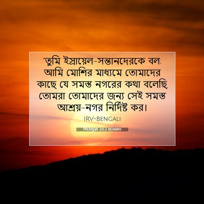 Picture 07 - যিহোচূৱা 20:2 BENIRV - “তুমি - Bible Verse Picture