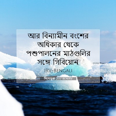 Picture 07 - যিহোচূৱা 21:17 BENIRV - আর বিন্যামীন - Bible Verse Picture