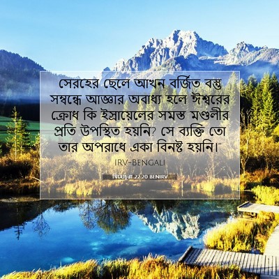Picture 07 - যিহোচূৱা 22:20 BENIRV - সেরহের ছেলে আখন - Bible Verse Picture