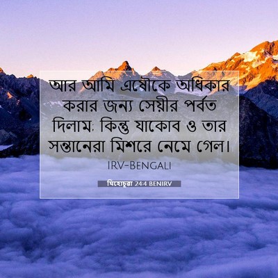 Picture 07 - যিহোচূৱা 24:4 BENIRV - আর আমি এষৌকে - Bible Verse Picture