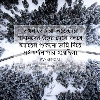 Picture 07 - যিহোচূৱা 4:22 BENIRV - তখন তোমরা নিজেদের - Bible Verse Picture