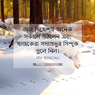 Picture 07 - যিহোচূৱা 6:12 BENIRV - আর যিহোশূয় অনেক - Bible Verse Picture