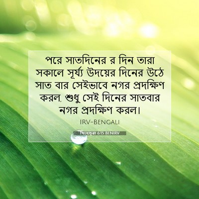 Picture 07 - যিহোচূৱা 6:15 BENIRV - পরে সাতদিনের র দিন - Bible Verse Picture