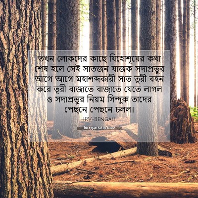 Picture 07 - যিহোচূৱা 6:8 BENIRV - তখন লোকদের কাছে - Bible Verse Picture