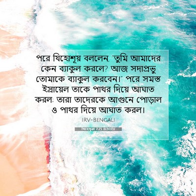 Picture 07 - যিহোচূৱা 7:25 BENIRV - পরে যিহোশূয় - Bible Verse Picture