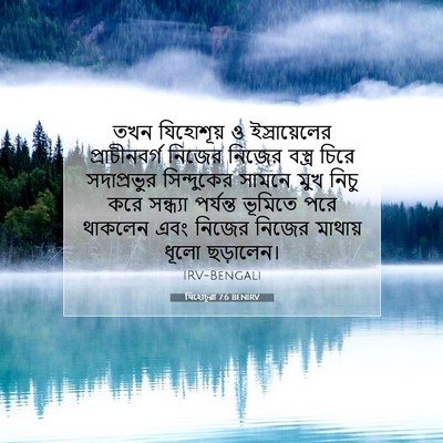 Picture 07 - যিহোচূৱা 7:6 BENIRV - তখন যিহোশূয় ও - Bible Verse Picture