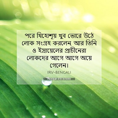Picture 07 - যিহোচূৱা 8:10 BENIRV - পরে যিহোশূয় খুব - Bible Verse Picture