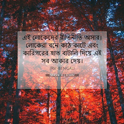Picture 07 - যিৰিমিয়া 10:3 BENIRV - এই লোকেদের - Bible Verse Picture