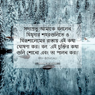 Picture 07 - যিৰিমিয়া 11:6 BENIRV - সদাপ্রভু আমাকে - Bible Verse Picture