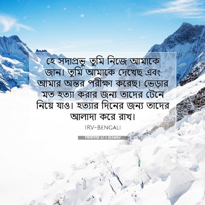 Picture 07 - যিৰিমিয়া 12:3 BENIRV - হে সদাপ্রভু, তুমি - Bible Verse Picture