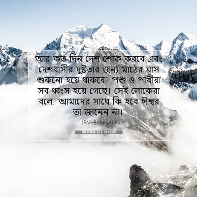 Picture 07 - যিৰিমিয়া 12:4 BENIRV - আর কত দিন দেশ শোক - Bible Verse Picture