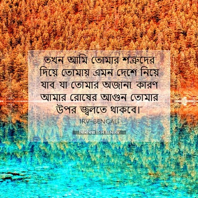Picture 07 - যিৰিমিয়া 15:14 BENIRV - তখন আমি তোমার - Bible Verse Picture