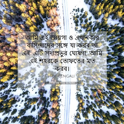 Picture 07 - যিৰিমিয়া 19:12 BENIRV - আমি এই জায়গা ও - Bible Verse Picture